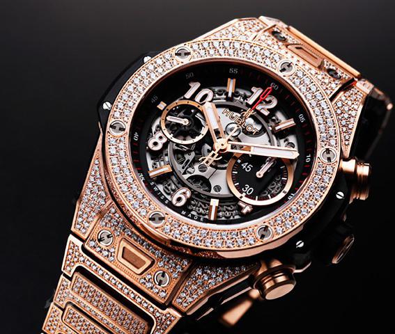 ウブロ スーパーコピー HUBLOT ビッグバン ウニコ キングゴールド パヴェ ブレスレット 411.OX.1180.OX.3704